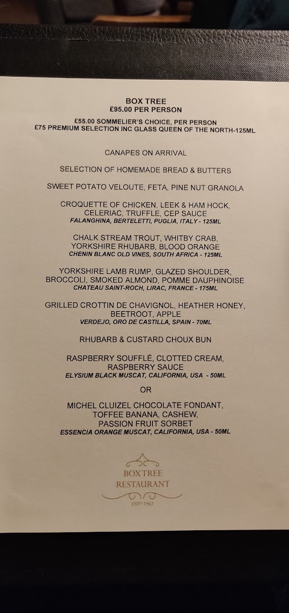 Menu The Box Tree Restaurant-7