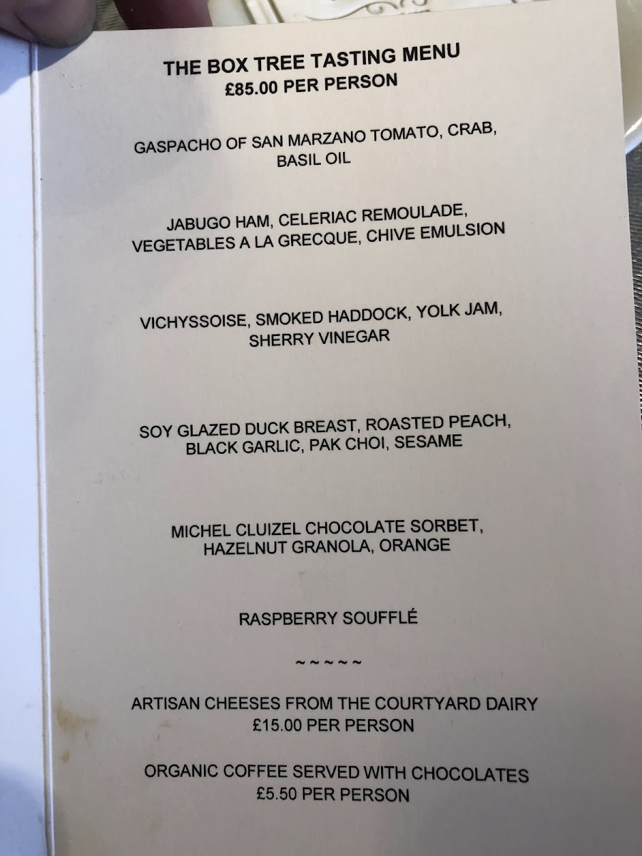 Menu The Box Tree Restaurant-9